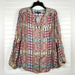 Zac & Rachel Ruffle Blouse Cottagecore Whimsycore Countrycore Westerncore, Sz 1X